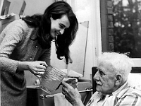 Netherfield House, 1966. Miss Marlene Finney tending to 98 year old John Bunyon. Copyright Marlene Harris. I would like to express my thanks to Mrs Harris for the use of these photos.