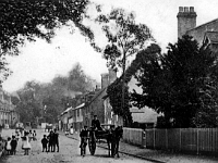 Roydon Road looking South. Postcard part of "The Hatfield Series". Postal date may 1905.