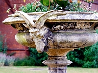 This wonderful urn stands in the front area on thr green.