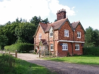 North Lodge, Easneye. Two dwellings, the right hand one was the gamekeepers house. Photo 2010