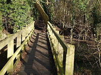 Footpath through Easneye towards Wareside. The railway ran parallel to the left of this path. Photo December 2012