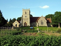 Saint Andrews Church from the allotments. Photo 2007.