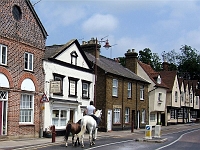 Stanstead Abbotts High Street. A more traditional form of transport. Photo 2006.