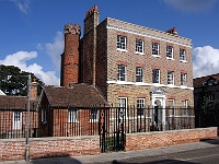 Stanstead Hall. After renovation. Built in 1752 for Michael Pepper who was a miller in the village. The tower (19th cent addition) has a spiral staircase inside that was used by servants to access the upper floors and basement. Photo Sep 2007