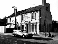 The Post Office and next door the Nat West Bank. The bank was very useful and saved a trip to Ware but it closed in 1991 and is now a dentist surgery. The Post office closed 2005 and is now Lily the Pink florists. Photo 1991