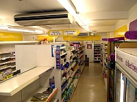 interior of the old Coop shop High Street Stanstead Abbotts. Last day of trading was Easter Monday 2005. Re-opened in new premises in October 2005. Photo Easter Monday 2005.
