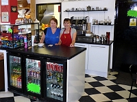 Anna and Gill at the Cafe.