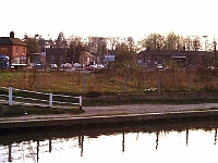 Stanstead Abbotts around 1970. The old Station Garage can be seen (now Lawrence Avenue), and the waste land by the river bank is now River Meads.