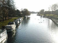 River Lea towards Rye House from Stanstead Bridge. Photo 2005.