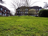 Rivermeads from the river bank. Photo 2010.