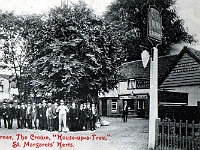 The Crown, Saint Margarets. Postcard unmarked and postmark unreadable but stamp dates it around 1918 - 1921.
