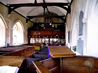 St Mary the Virgin, Stanstead, St Margaret's. Interior view from the pulpit. Photo 2009