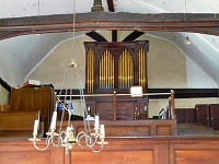 St Mary the Virgin, Stanstead, St Margaret's. The Church Organ. Of great historical interest it is still used today. Photo 2009.