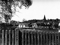 The Maltings from Hertford Hill. (Folly Hill). The old Metropolitan Water Board fence is clearly visible in foreground and parts of it remain today. Photo 1973