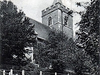 Saint John the Baptist Church, Great Amwell. Postcard by Charles Martin, No: 89. Postal date 1907.
