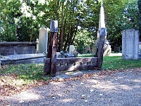 The Old Stocks, Amwell Churchyard. Photo 2005.